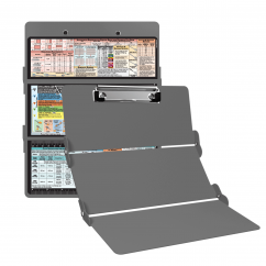 WhiteCoat Clipboard® Trifold - Silver Food Industry Edition